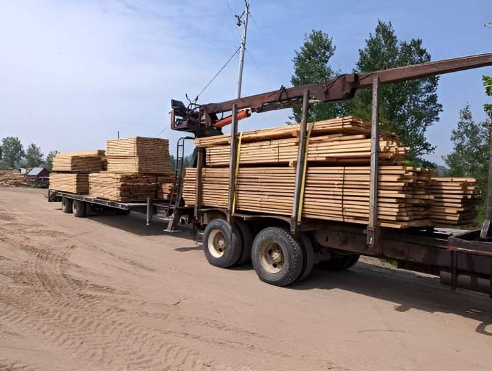 Transport des bois Notre-Dame-de-Pontmain